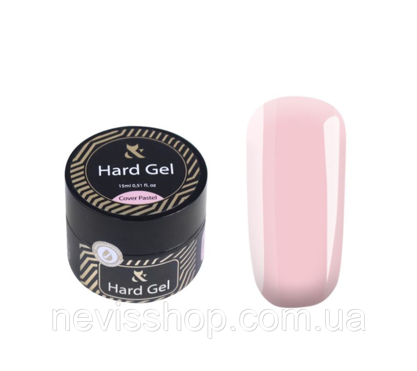 Гель F. O. X будівельний Gel Hard Cover Pastel, пастельний рожево-ліловий, 15 мл