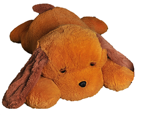 Дитяча м'яка іграшка собака "Тузлик" 50 см. Плюшеві іграшки тварини Гіпоалергенні м'які іграшки Бурштиновий