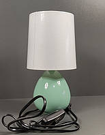 Настольный светильник, лампа, ночник, цвет зеленого ила, белый. Керамика. Е-14