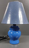 Настольный светильник, лампа, ночник, цвет кобальтовый. Керамика. Е-14