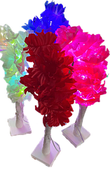 Дерево-гірлянда світлодіодне з квітами декоративне, що світиться 45см