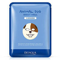 Увлажняющая тканевая маска для лица с принтом BioAqua Animal Dog Addict