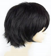 Перука чорний брюнет  подовжене боб-каре 27 см