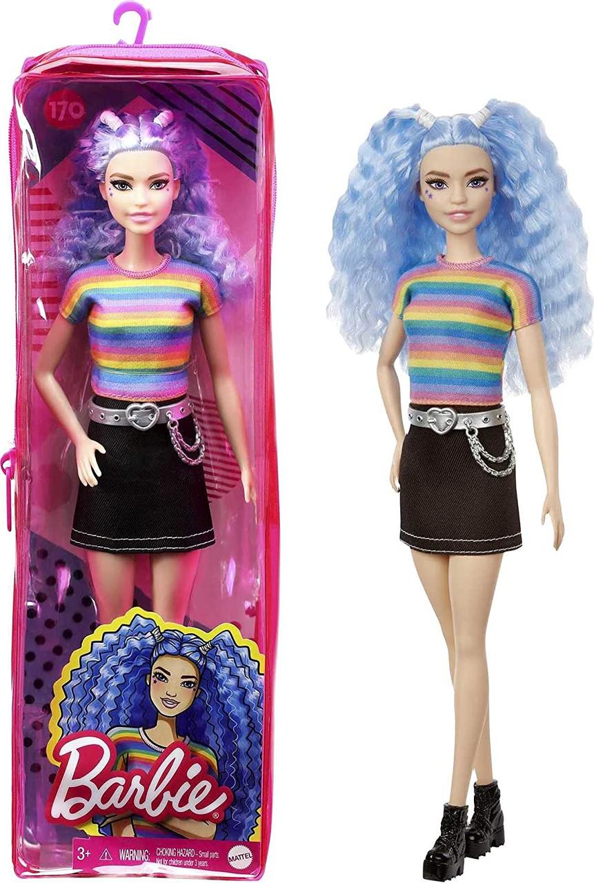 Лялька Барбі Модниця з блакитним волоссям Barbie Fashionistas Doll #170 GRB61