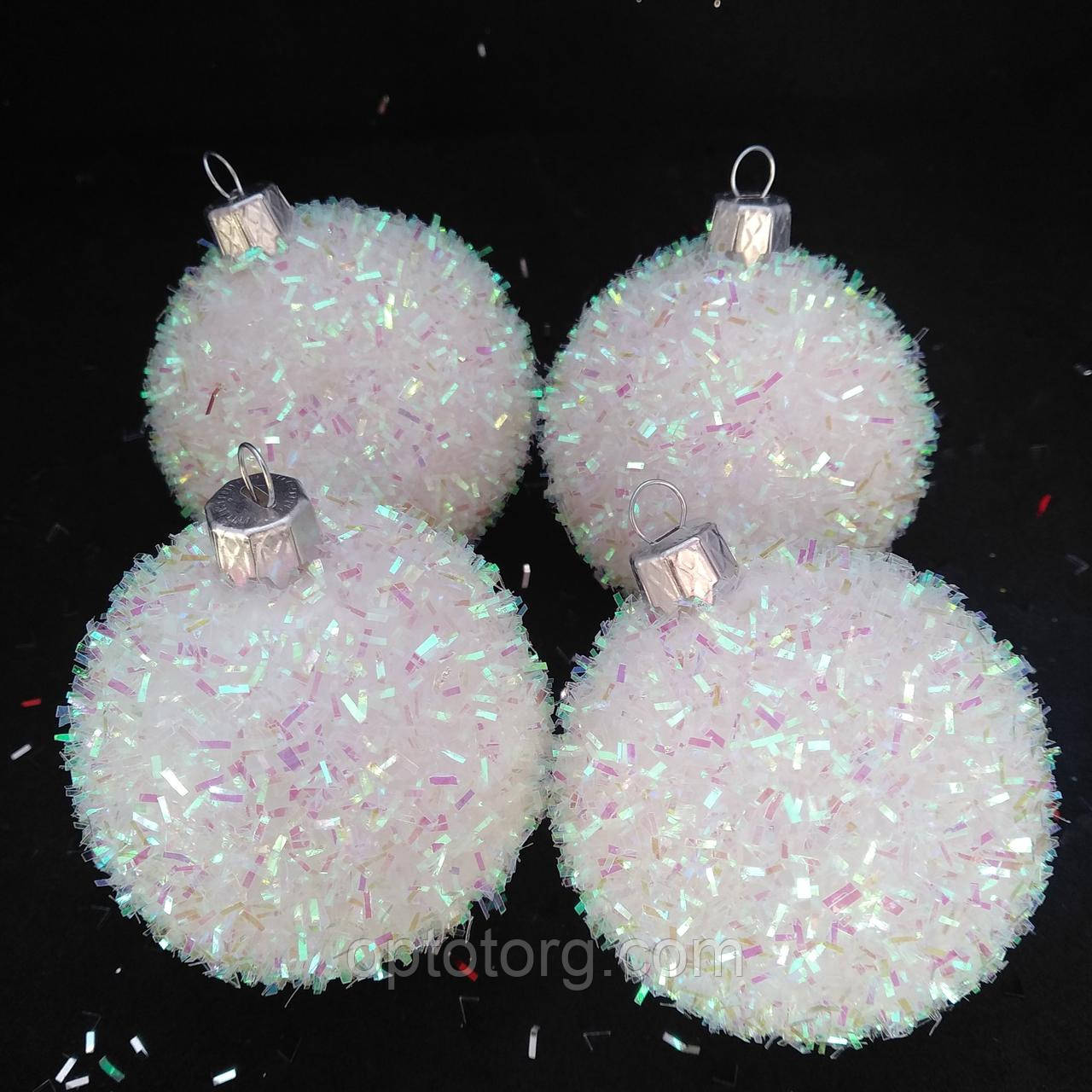 Прикраса на ялинку кулі новорічні Їжачки 8 см, фото 1