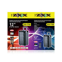 Акустична система ZXX-7788 300 Вт 12 дюймів динамік 2 мікрофони, фото 4