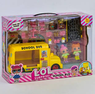 Набір із лялькою лол Шкільний автобус, 4 ляльки, аксесуари