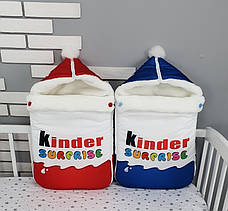 Зимовий конверт на виписку 2в1 чохол в коляску / дитячий спальник / Конверт-мішок-спальник, фото 2