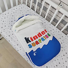 Зимовий конверт на виписку 2в1 чохол в коляску / дитячий спальник з непромокальної преміум-плащової тканини та хутра, фото 2