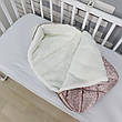 Зимовий конверт на виписку 2в1 чохол у коляску / дитячий спальник з мармурового оксамиту та хутра, фото 7