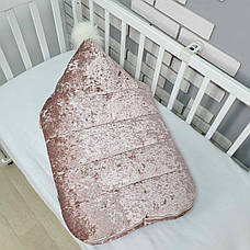 Зимовий конверт на виписку 2в1 чохол у коляску / дитячий спальник з мармурового оксамиту та хутра, фото 3