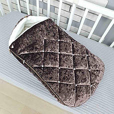 Зимовий конверт на виписку 2в1 чохол в коляску / дитячий спальник / Конверт-мішок-спальник, фото 3