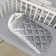 Зимовий конверт на виписку 2в1 чохол в коляску / дитячий спальник / Конверт-мішок-спальник, фото 4