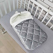 Зимовий конверт на виписку 2в1 чохол в коляску / дитячий спальник / Конверт-мішок-спальник, фото 3