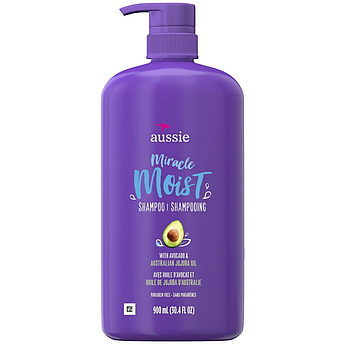 Шампунь для сухого волосся з оліями авокадо і жожоба Aussie Miracle Moist Shampoo with Avocado & Jojoba 900 мл