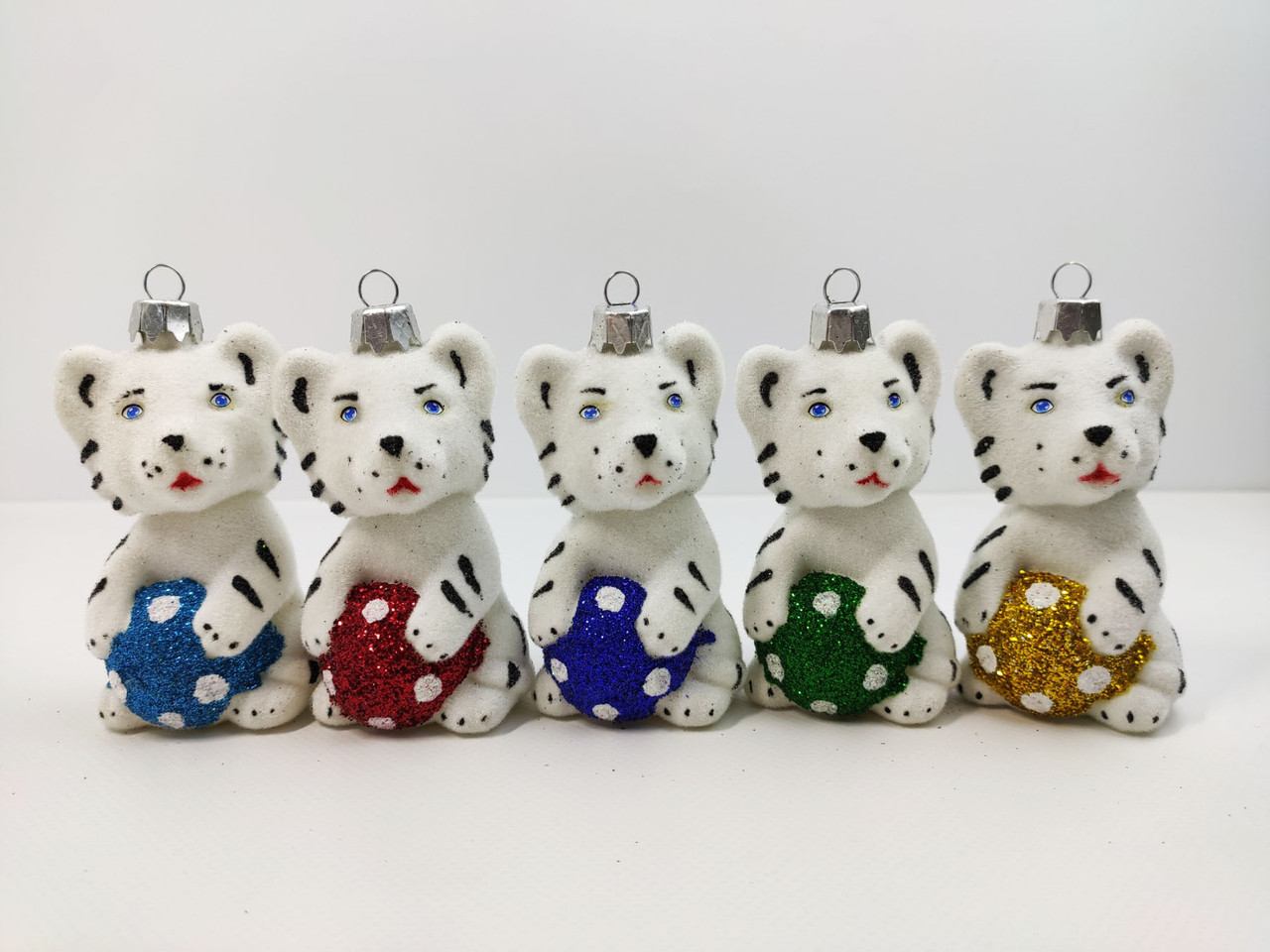 Ялинкова іграшка Тигр - фігурка 9 см з подарунковим мішечком, фото 1