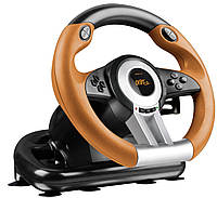 Игровой манипулятор проводной гоночный руль USB SpeedLink DRIFT с педалями газа и тормоза для ПК VS