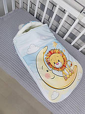 Зимовий конверт на виписку 2в1 чохол в коляску / дитячий спальник з непромокальної преміум-плащової тканини та хутра, фото 2