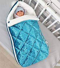 Зимовий конверт на виписку 2в1 чохол в коляску / дитячий спальник / Конверт-мішок-спальник, фото 4