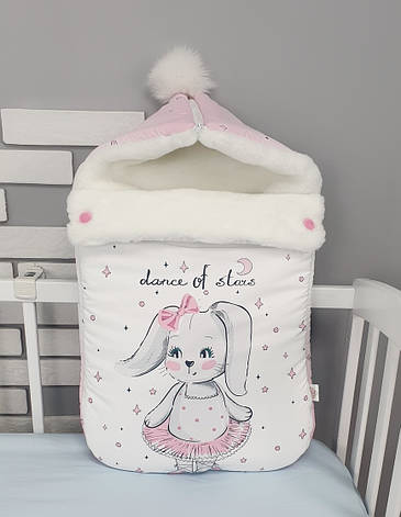 Зимовий конверт на виписку 2в1 чохол в коляску / дитячий спальник з непромокаючою преміум-плащової тканини та хутра, фото 1