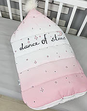 Зимовий конверт на виписку 2в1 чохол в коляску / дитячий спальник з непромокаючою преміум-плащової тканини та хутра, фото 3