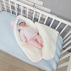 Зимовий конверт на виписку 2в1 чохол в коляску / дитячий спальник з непромокаючою преміум-плащової тканини та хутра, фото 4