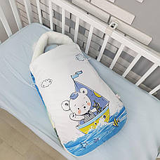 Зимовий конверт на виписку 2в1 чохол в коляску / дитячий спальник з непромокальної преміум-плащової тканини та хутра, фото 3