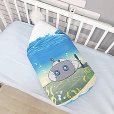 Зимовий конверт на виписку 2в1 чохол в коляску / дитячий спальник з непромокальної преміум-плащової тканини та хутра, фото 5