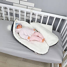 Зимовий конверт на виписку 2в1 чохол в коляску / дитячий спальник з непромокаючої преміум-плащової тканини та хутра, фото 4