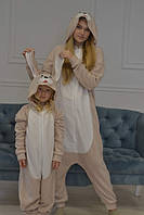 Кигуруми бежевый Заяц Кигуруми детские Пижама кигуруми Кигуруми для детей (LL-134-19)