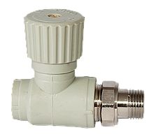 Вентиль для радіатора PPR 20x1/2 " В прямий Tebo сірий