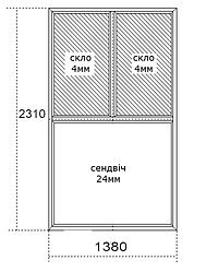 Пост охорони металопластик 1,5х1,5м