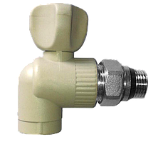 Кран для радіатора кутовий PPR 20х1/2"З FORA