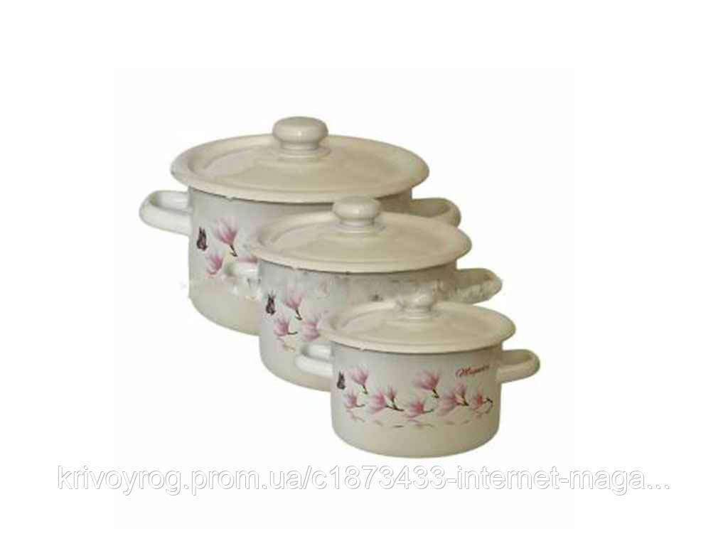 Набір посуду 3 предм. №822 Магнолія (молочна) ТМ IDILIA, фото 1