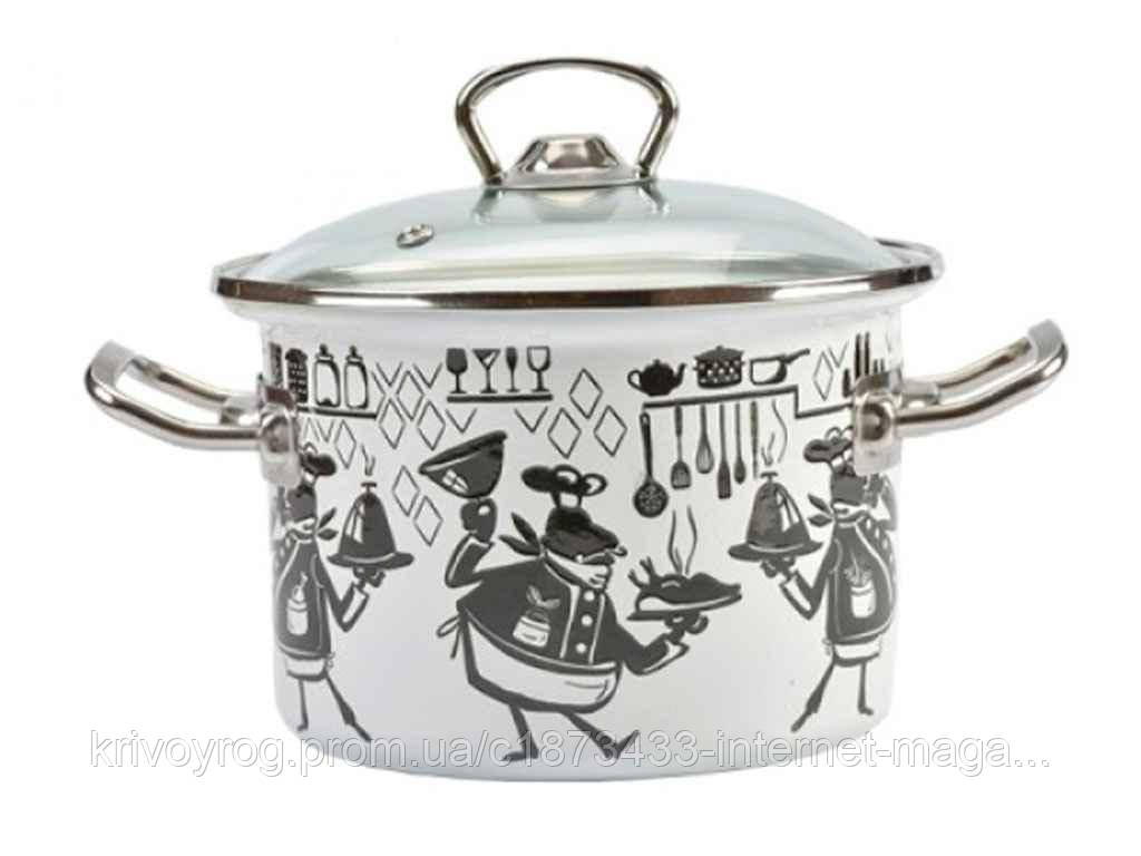 Каструля ем. 2л циліндрична Поварской (I831105) інд.уп. ТМ IDILIA, фото 1