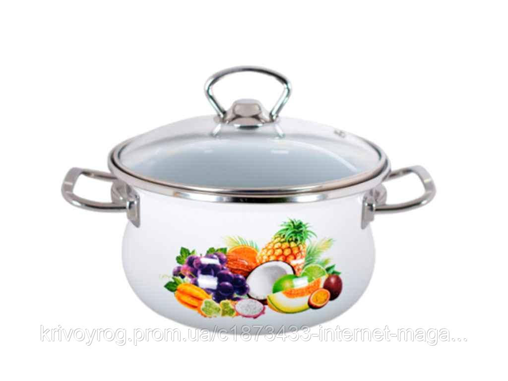 Каструля ем. 1,5л циліндрично-сферична Экзотика (I838085) інд.уп. ТМ IDILIA, фото 1