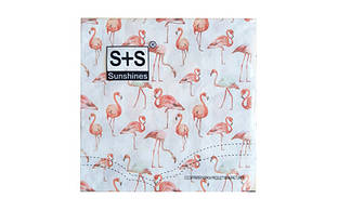 Серветки для декупажу 33*33см двошарові Фламінго 20шт ООПТ