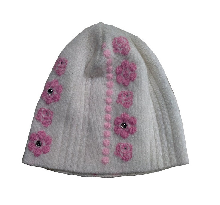 Дитяча шапка одношарова для дівчинки 48-50 біла