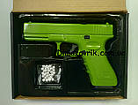 Дитячий ігровий пістолет Глок Vigor V20 Glock металевий Салатовий, фото 10