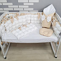 Набор постельного белья детскую кроватку подушки бомбоны и конверт на выписку