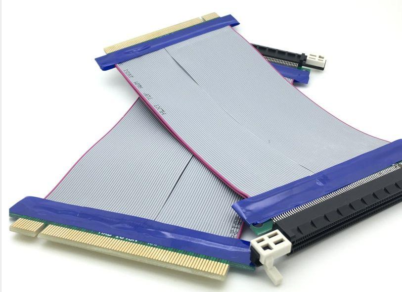 Райзер PCI-E 16x-16x, Riser подовжувач перехідник гнучкий шлейф для відеокарти PCI-E 16х на 16х, фото 1