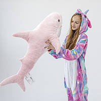 М'яка іграшка акула IKEA 100см, плюшева іграшка-подушка БЛОХЕЙ, Рожевий