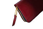 Жіночий шкіряний гаманець Solier 19,5 х 9,5 х 2 (P02) -  червоний, фото 4