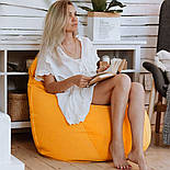 Крісло мішок жовтий Оксфорд велике, Кресло мешок желтый, Безкаркасне крісло груша жовте, кресло груша желтое, пуфик мешок желтый, фото 6