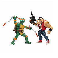 Набор фигурок серии "TMNT Classic" - Микеланджело против Бибопа (34 точки артикуляции, 15 cm)