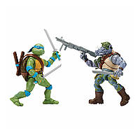 Набор фигурок серии "TMNT Classic" - Леонардо против Рокстеди (34 точки артикуляции, 15 cm)