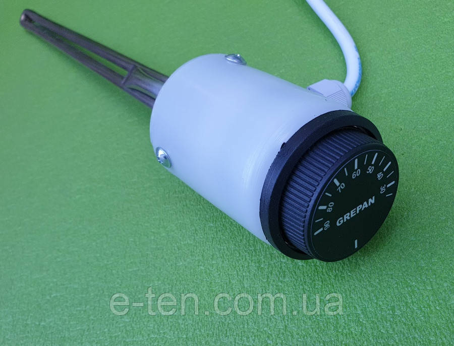 Тэн нержавейка 1000W на різьбі 1 (32м) з капілярним термостатом (під колпаком) для алюмінієвих радіаторів