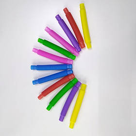 Розвивальна сенсорна дитяча іграшка Pop Tube антистрес поп тубМІНІ 12 шт. набір POP-TB-12