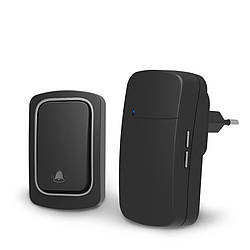 Бездротовий дверний дзвінок ML WH008 (не потрібні батарейки, 32 мелодії) Чорний