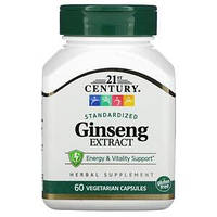 21st Century, Ginseng Extract (60 капс. по 100 мг), женьшень корень